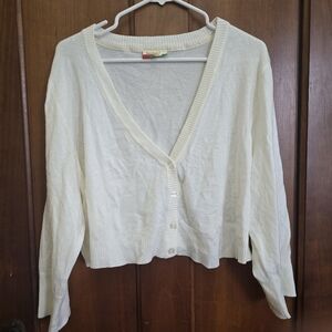 Cream Button-Up Cardigan